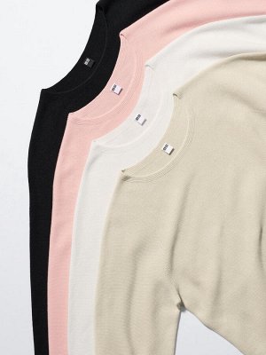UNIQLO — свитер с круглым вырезом из 3D хлопка - 13 RED