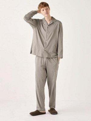 UNIQLO AIRism - однотонная хлопковая пижама - 33 KHAKI