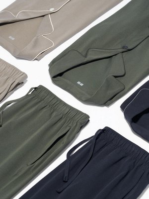 UNIQLO AIRism - однотонная хлопковая пижама - 33 KHAKI