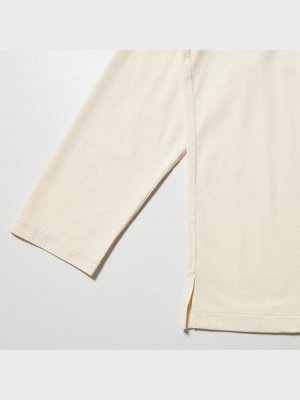 UNIQLO AIRism - однотонная хлопковая пижама - 33 KHAKI