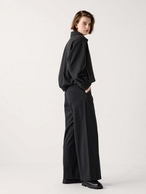 UNIQLO - широкие теплые брюки из джерси, увеличенная длина - 69 NAVY