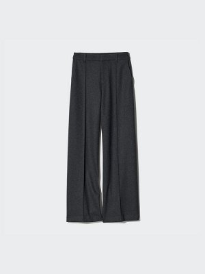 UNIQLO - широкие теплые брюки из джерси, увеличенная длина - 69 NAVY