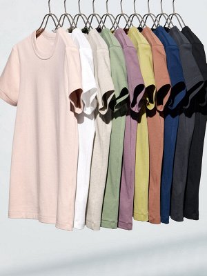 UNIQLO - футболка стандартного кроя с круглым вырезом - 30 NATURAL