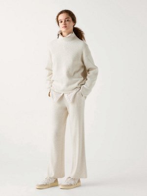 UNIQLO - трикотажные брюки в рубчик увеличенной длины - 30 NATURAL