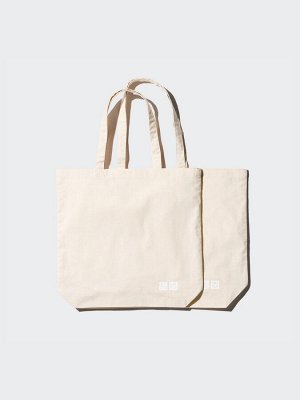 UNIQLO - хлопковый шоппер с лого UNIQLO