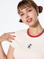 UNIQLO UT - хлопковая женская футболка с вышивкой Минни Маус