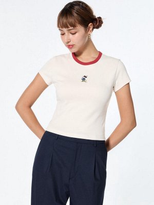 UNIQLO UT — хлопковая женская футболка с вышивкой Минни Маус