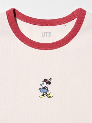 UNIQLO UT — хлопковая женская футболка с вышивкой Минни Маус
