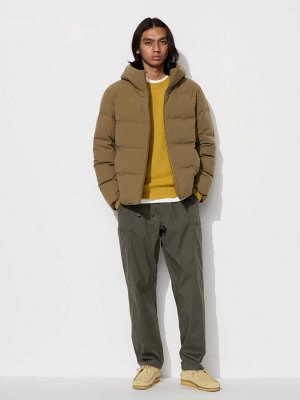 UNIQLO Heattech - тонкие термо-штаны на резинке, с боковыми карманами - 57 OLIVE