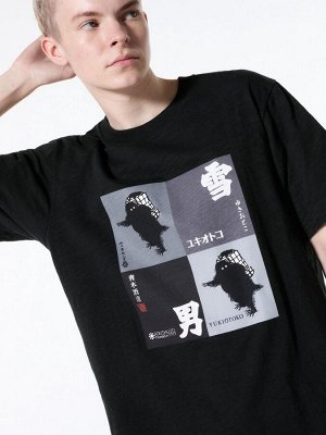 UNIQLO - хлопковая футболка Коллекция саке Юкио - 09 BLACK