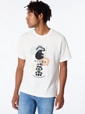 UNIQLO - хлопковая футболка Коллекция саке Масамунэ Ямагата - 01 OFF WHITE