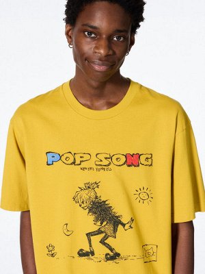 UNIQLO - хлопковая футболка Kenshi Yonezu POP SONG - 45 YELLOW