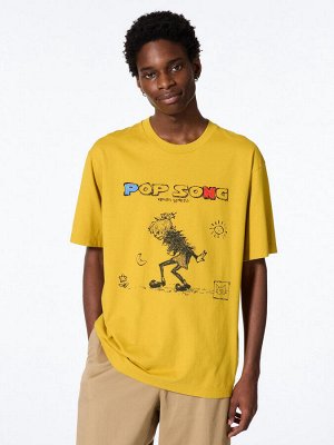 UNIQLO - хлопковая футболка Kenshi Yonezu POP SONG - 45 YELLOW