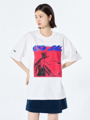 UNIQLO - хлопковая футболка Kenshi Yonezu Kick Back - 00 WHITE