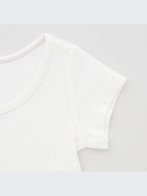 UNIQLO - комплект хлопковых однотонных футболок для детей (2 шт.)