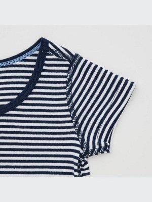 UNIQLO - комплект хлопковых полосатых футболок для детей (2 шт.)