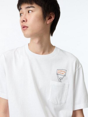 UNIQLO - хлопковая футболка PEACE FOR ALL Джейсон Поллан - 00 WHITE