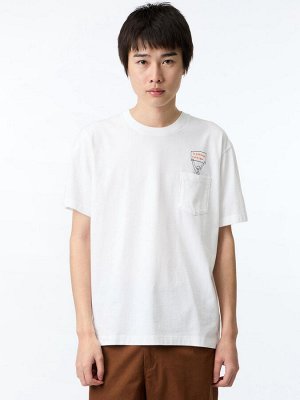 UNIQLO - хлопковая футболка PEACE FOR ALL Джейсон Поллан - 00 WHITE