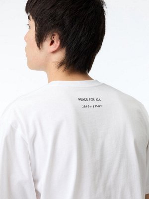 UNIQLO - хлопковая футболка PEACE FOR ALL Джейсон Поллан - 00 WHITE