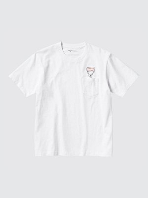 UNIQLO - хлопковая футболка PEACE FOR ALL Джейсон Поллан - 00 WHITE