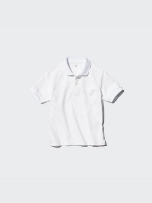 UNIQLO - детская рубашка-поло Dry Kanoko Pocketski с короткими рукавами