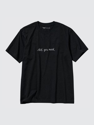 UNIQLO - хлопковая футболка PEACE FOR ALL Herzog & de Meuron - 09 BLACK