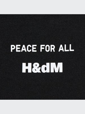 UNIQLO - хлопковая футболка PEACE FOR ALL Herzog & de Meuron - 09 BLACK