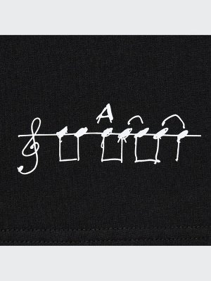 UNIQLO - хлопковая футболка PEACE FOR ALL Herzog & de Meuron - 09 BLACK
