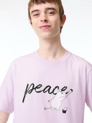UNIQLO - хлопковая футболка PEACE FOR ALL Moomin - 10 PINK