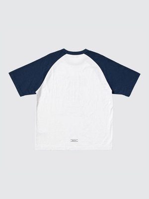 UNIQLO - хлопковая футболка колорблок Peanuts - 69 NAVY