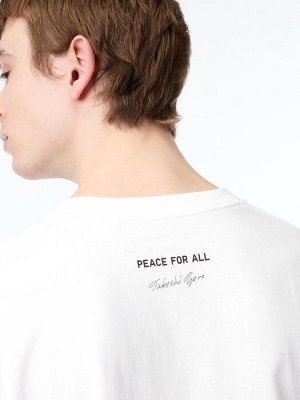 UNIQLO - хлопковая футболка PEACE FOR ALL Takeshi Yoroi- 00 WHITE