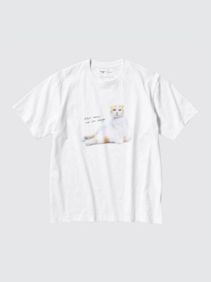 UNIQLO - хлопковая футболка PEACE FOR ALL Takeshi Yoroi- 00 WHITE