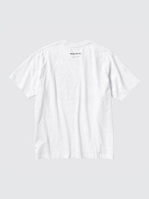 UNIQLO - хлопковая футболка PEACE FOR ALL Takeshi Yoroi- 00 WHITE