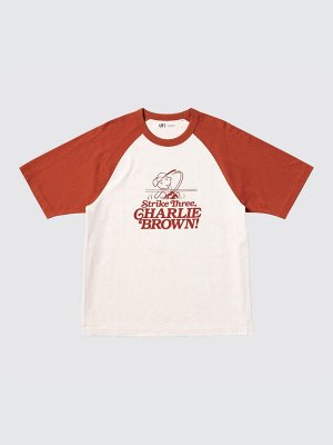 UNIQLO - хлопковая футболка колорблок Peanuts - 27 ORANGE