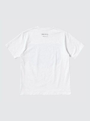 UNIQLO - хлопковая футболка PEACE FOR ALL Tokujin Yoshioka - 00 WHITE