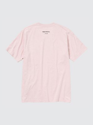 UNIQLO - хлопковая футболка PEACE FOR ALL Haruka Ayase 10 PINK