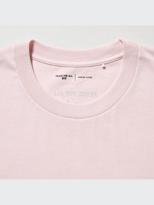 UNIQLO - хлопковая футболка PEACE FOR ALL Haruka Ayase 10 PINK