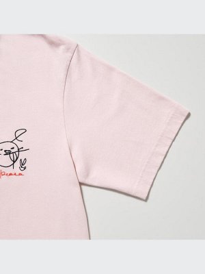 UNIQLO - хлопковая футболка PEACE FOR ALL Haruka Ayase 10 PINK