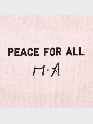 UNIQLO - хлопковая футболка PEACE FOR ALL Haruka Ayase 10 PINK