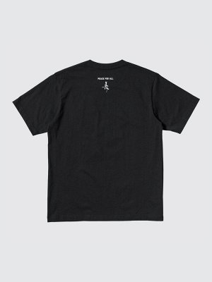 UNIQLO - хлопковая футболка PEACE FOR ALL Han Meilim - 09 BLACK