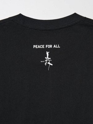 UNIQLO - хлопковая футболка PEACE FOR ALL Han Meilim - 09 BLACK