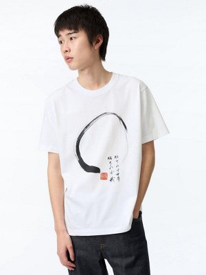 UNIQLO - хлопковая футболка PEACE FOR ALL Kuisako Hakuju - 00 WHITE