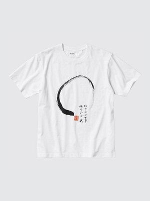 UNIQLO - хлопковая футболка PEACE FOR ALL Kuisako Hakuju - 00 WHITE