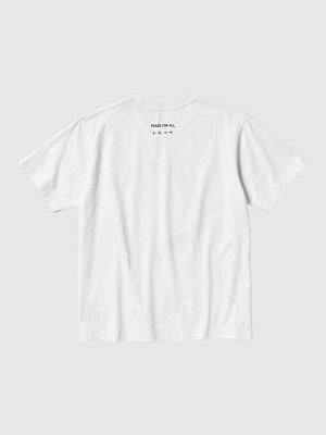 UNIQLO - хлопковая футболка PEACE FOR ALL Kuisako Hakuju - 00 WHITE