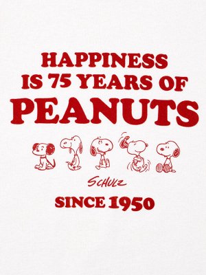 UNIQLO - хлопковая футболка с контрастной каймой Peanuts - 00 WHITE
