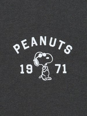 UNIQLO - хлопковая футболка Peanuts - 08 DARK GRAY
