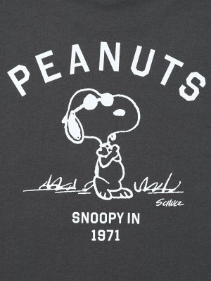 UNIQLO - хлопковая футболка Peanuts - 08 DARK GRAY