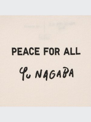 UNIQLO - хлопковая футболка PEACE FOR ALL Yu Nagaba - 30 NATURAL