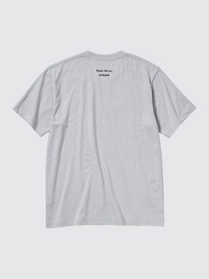 UNIQLO - хлопковая футболка PEACE FOR ALL Ultraman - 02 LIGHT GRAY