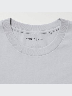 UNIQLO - хлопковая футболка PEACE FOR ALL Ultraman - 02 LIGHT GRAY